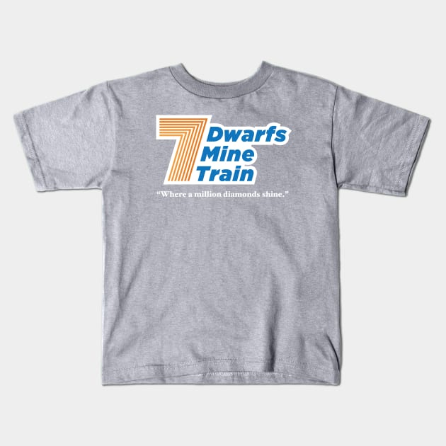 7 Dwarfs Mine Train Kids T-Shirt by Nathan Gale